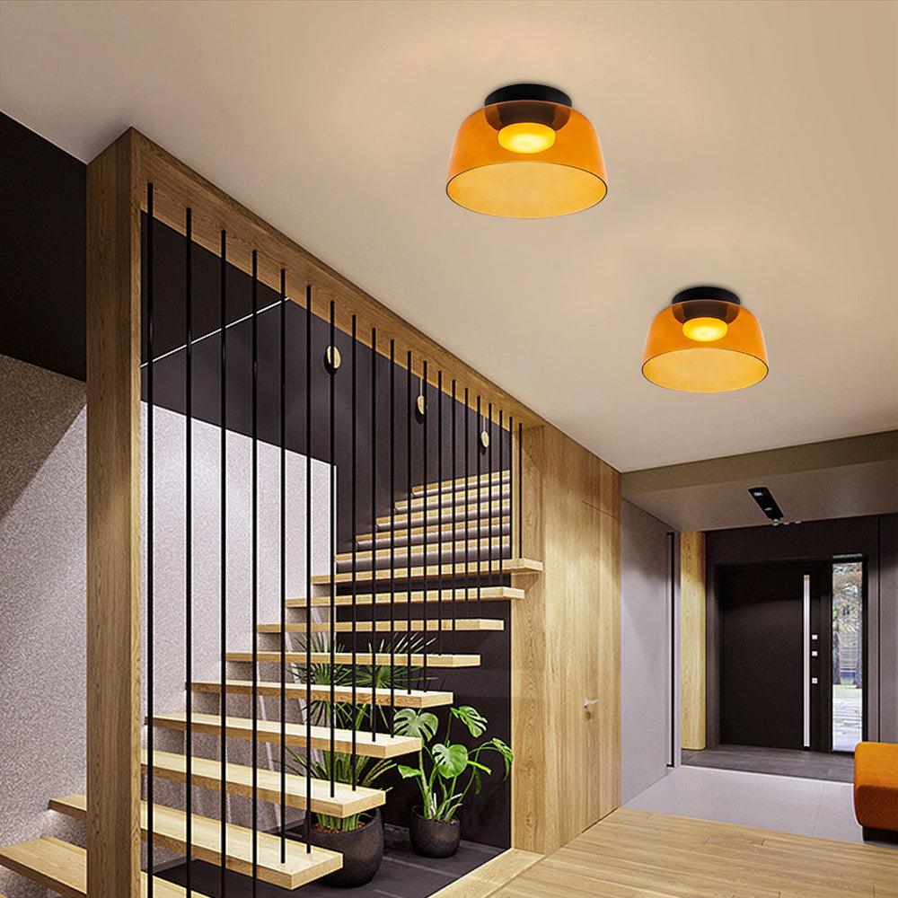Vintage Glass Ceiling Light Fixtures for corridor