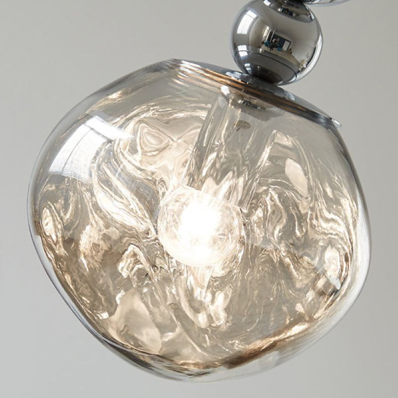 Mirrored Spherical Glass LED Pendant Light