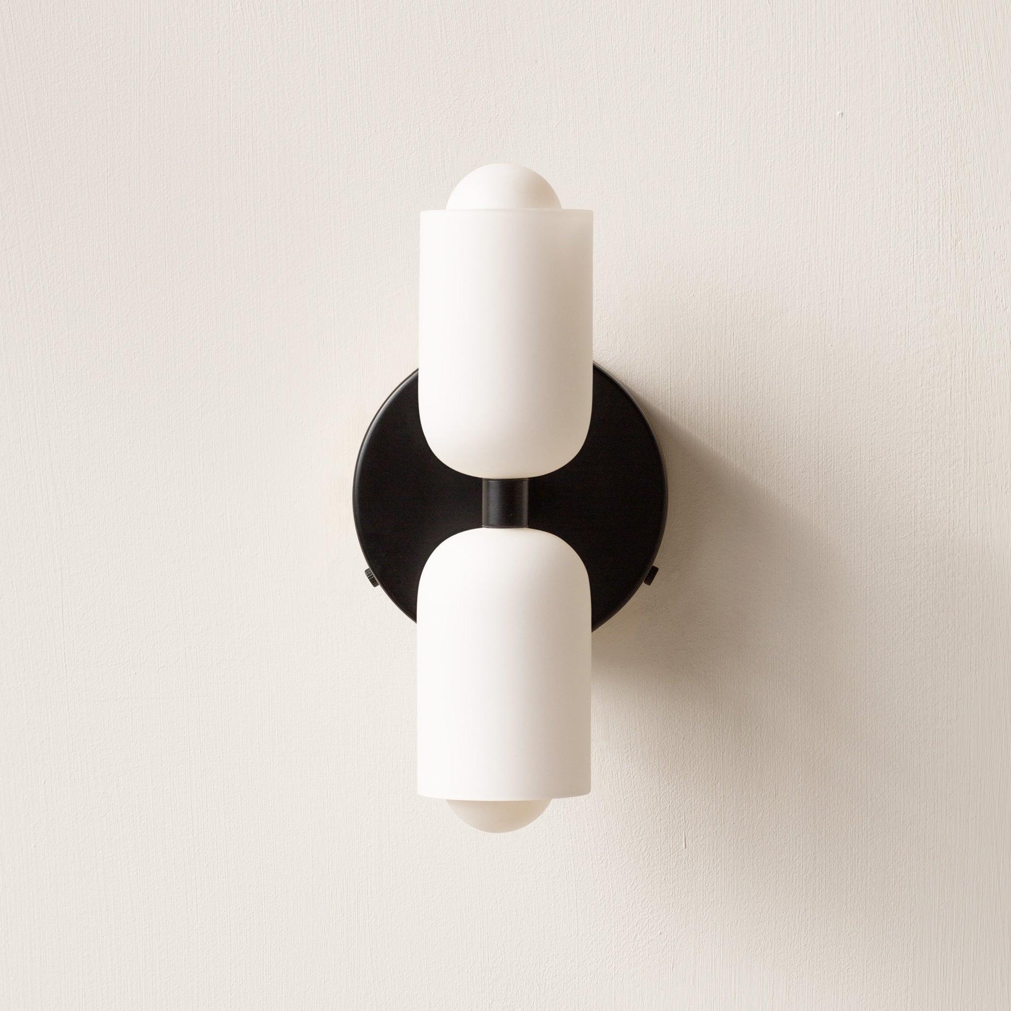 Cream Double Glass Inside Wall Lights