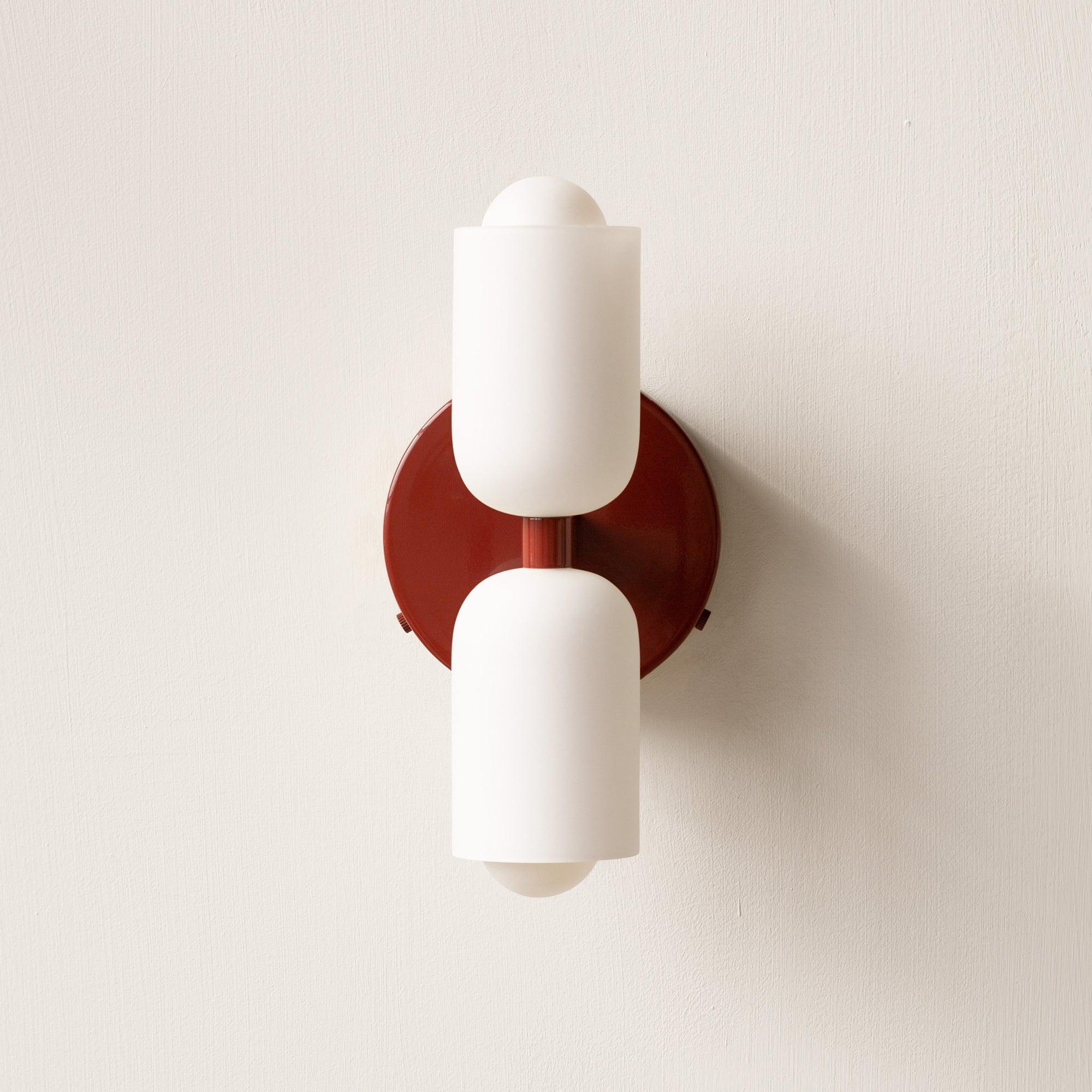 Cream Double Glass Inside Wall Lights