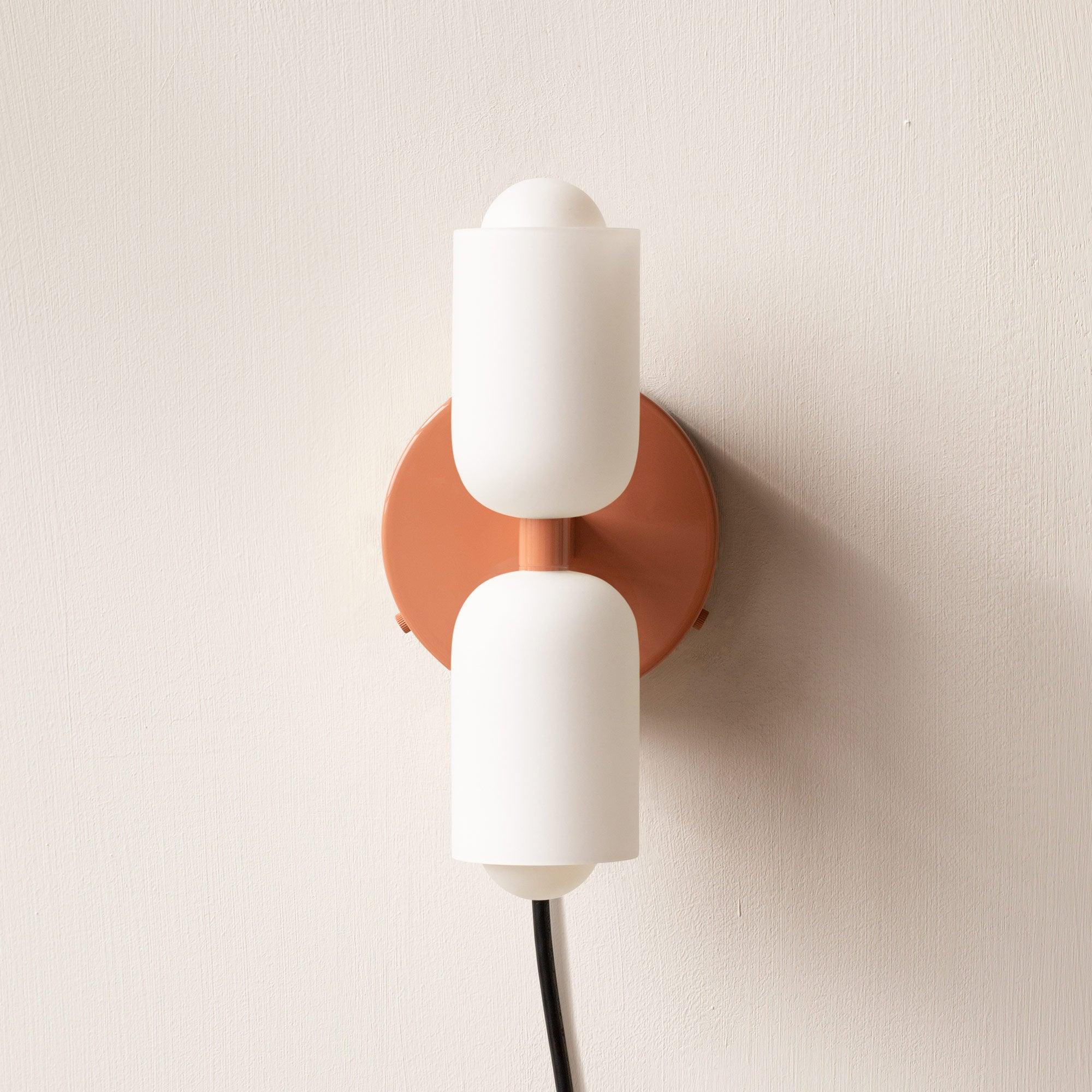Cream Double Glass Inside Wall Lights