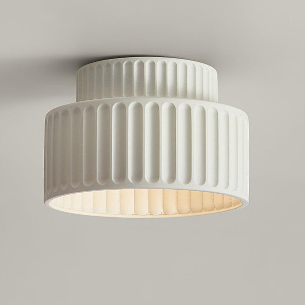 Modern White Wrinkled E27 Ceiling Light