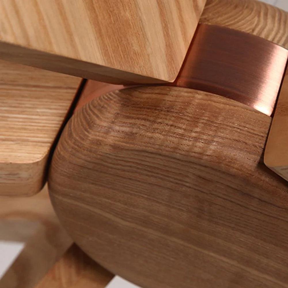 Asymmetrical Wooden Pendant Lights for Dining Table