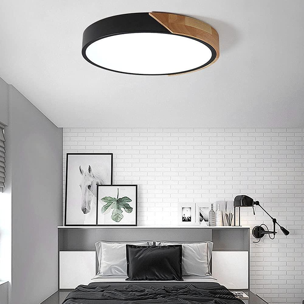 Nordic Pastel Wood LED Light Fixture for Ceiling