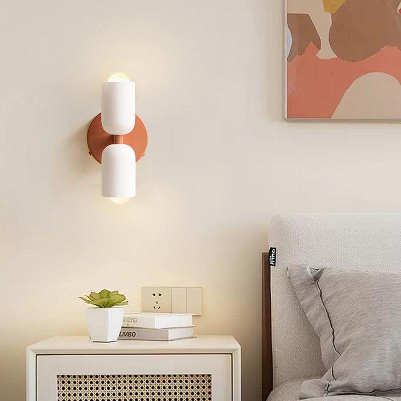 Cream Double Glass Inside Wall Lights