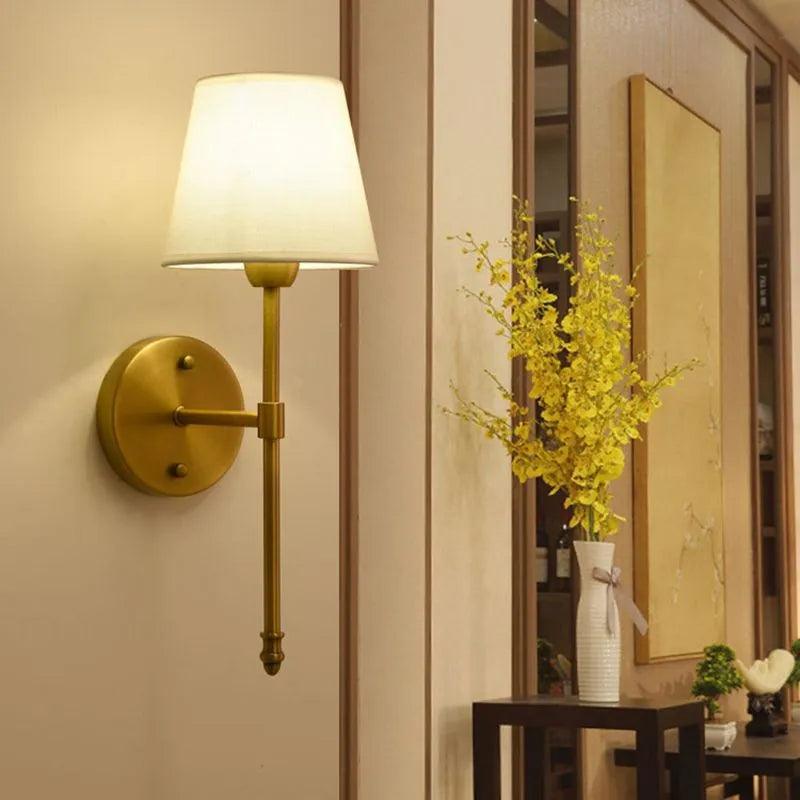 Double Wall Lights for Living Room Brass