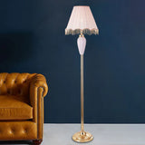 Blue Ceramic Corner Decorative Floor Lamp