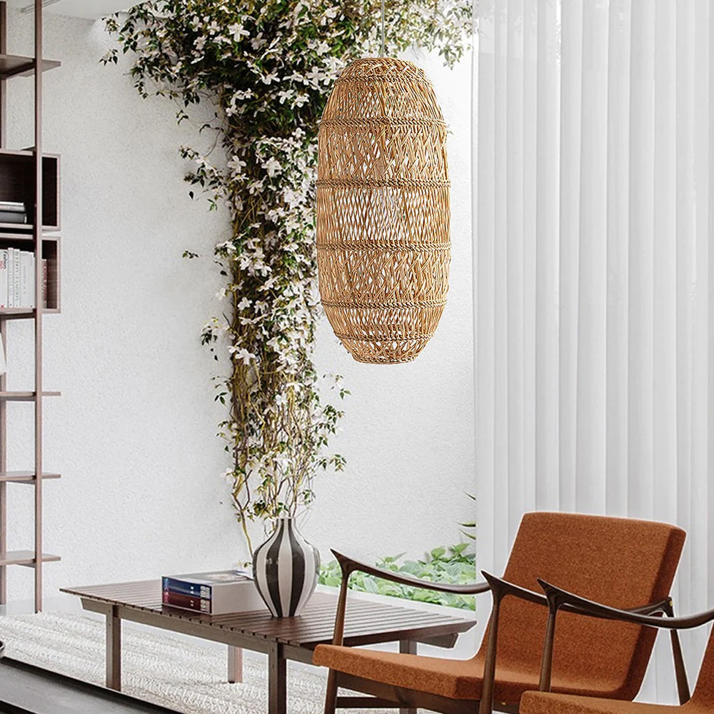 Boho Dining Room Rattan Pendant Light