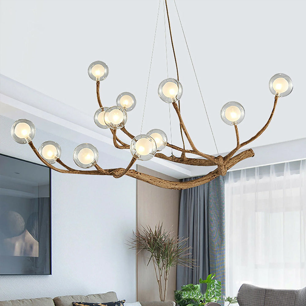 Nordic Rustic Tree Branch Pendant Light