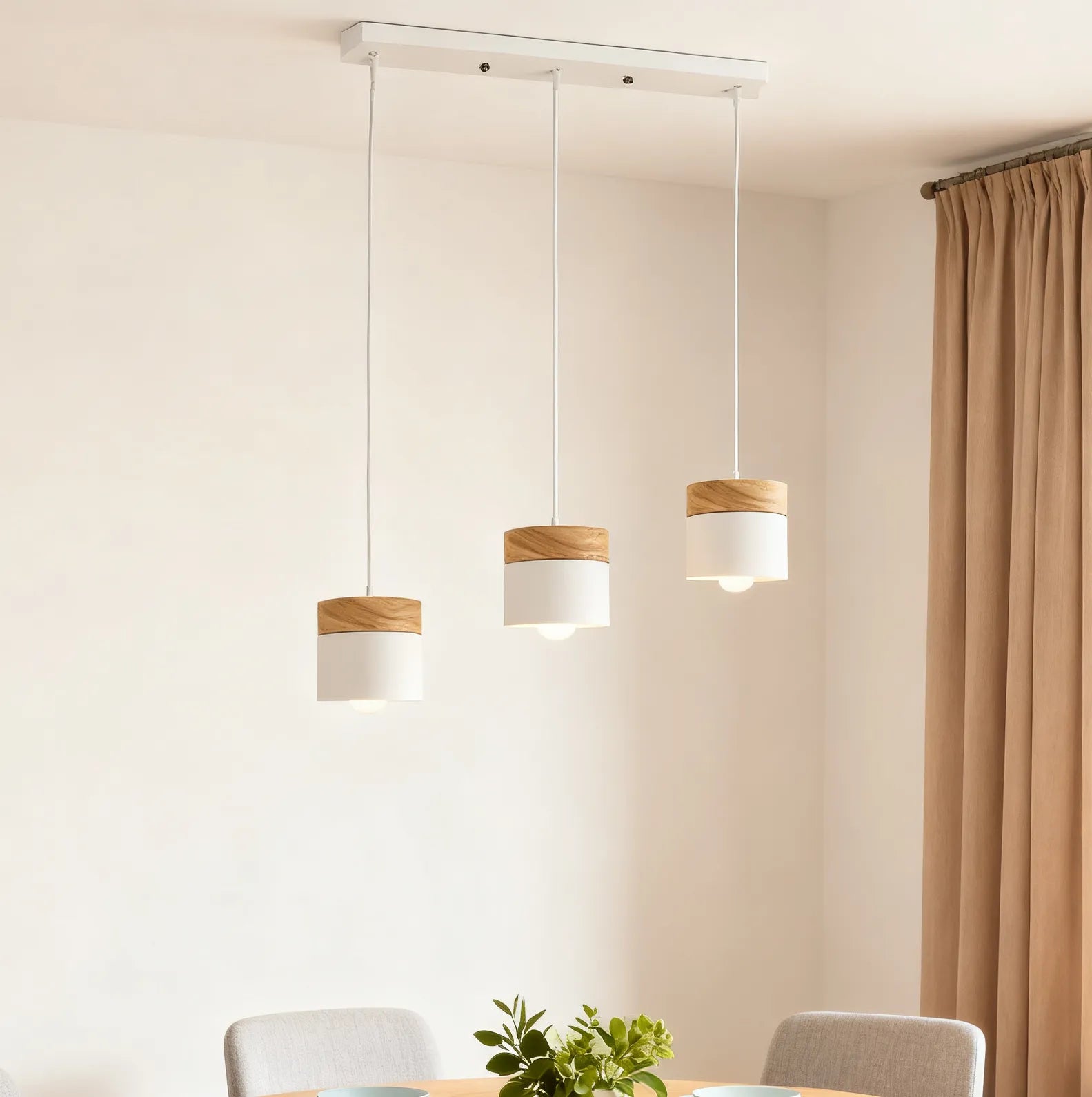 Nordic Macaron Wood Pendant Light for Dining Room