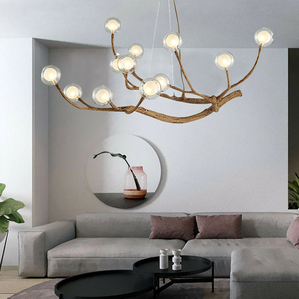 Nordic Rustic Tree Branch Pendant Light