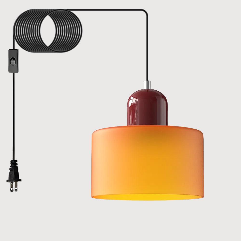 Cream Style Round Glass Light Fitting Pendant