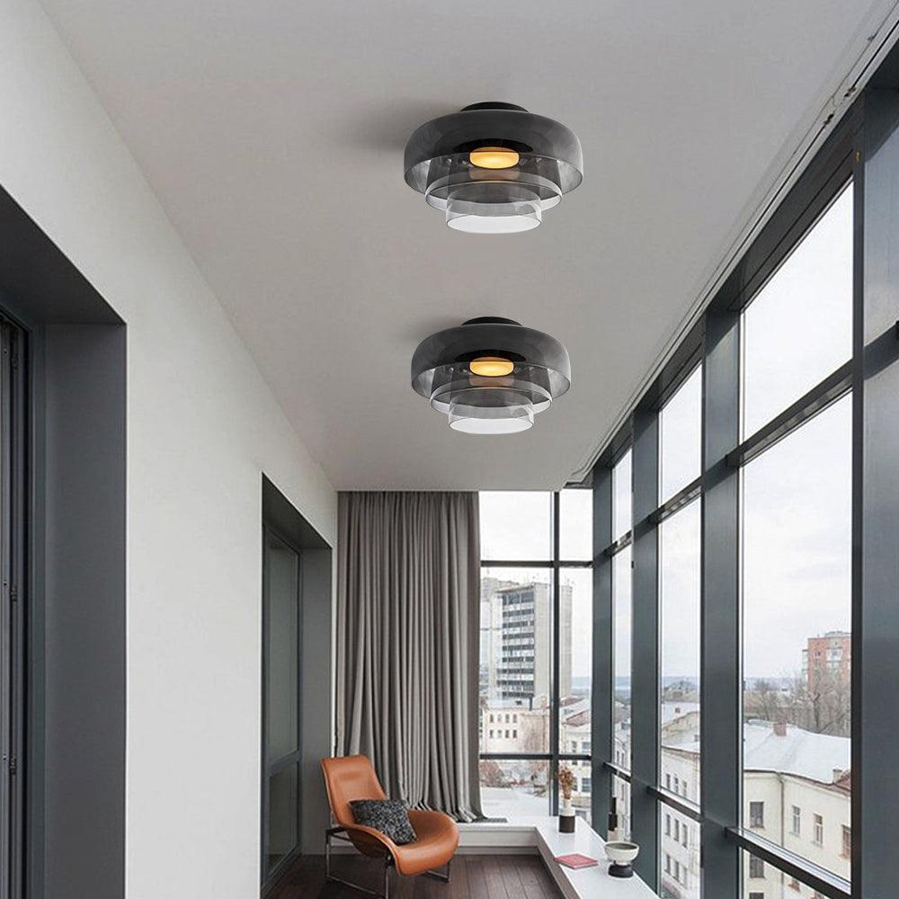 Vintage Glass Ceiling Light Fixtures for corridor