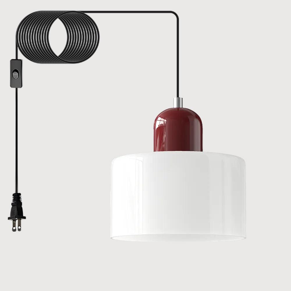 Cream Style Round Glass Light Fitting Pendant