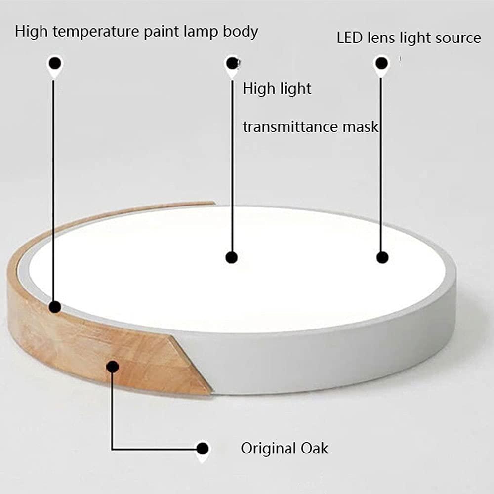Nordic Pastel Wood LED Light Fixture for Ceiling