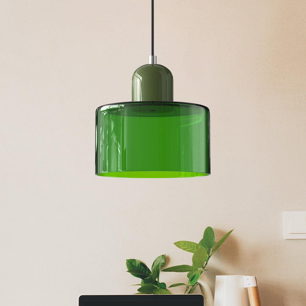 Cream Style Round Glass Light Fitting Pendant