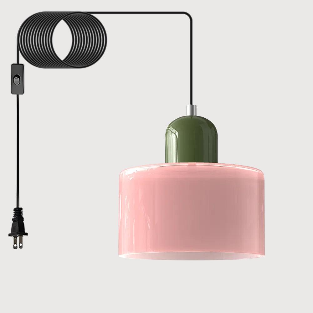 Cream Style Round Glass Light Fitting Pendant