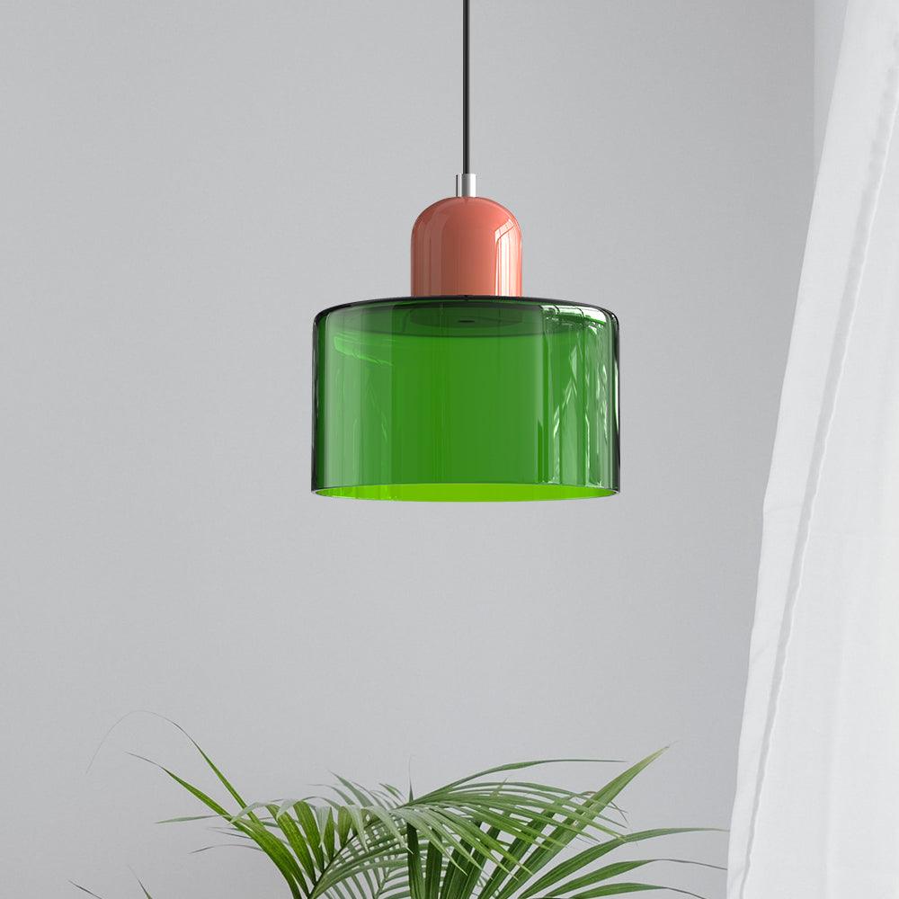 Cream Style Round Glass Light Fitting Pendant