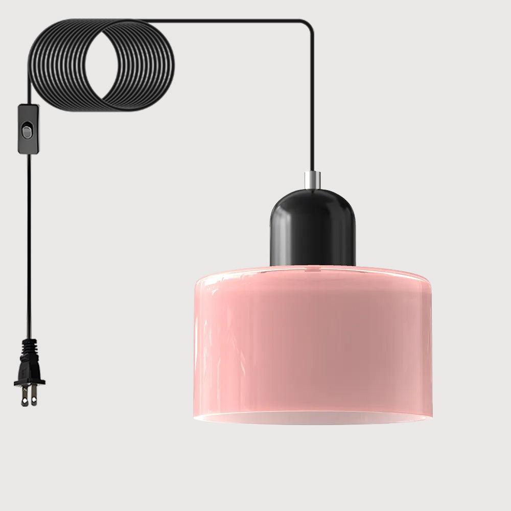 Cream Style Round Glass Light Fitting Pendant