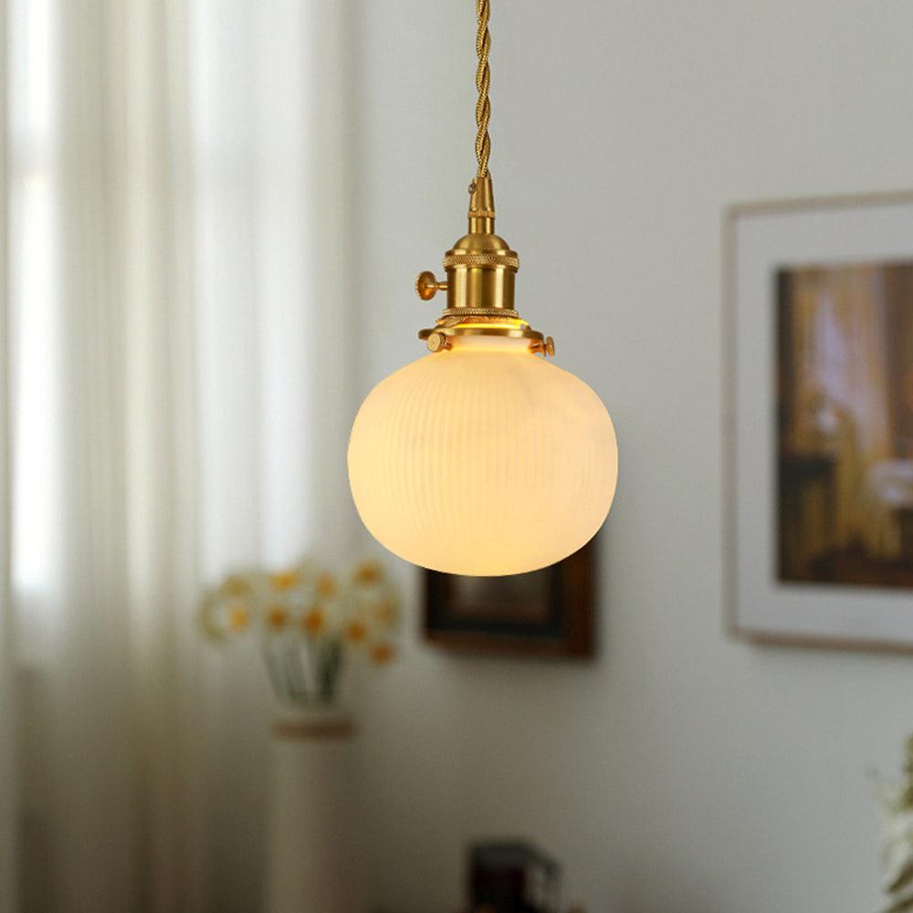 Vintage Brass Pendant Lights for Bedroom