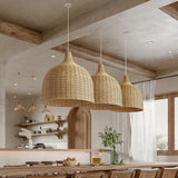 Bohemian Wicker Woven Rattan Pendant Light