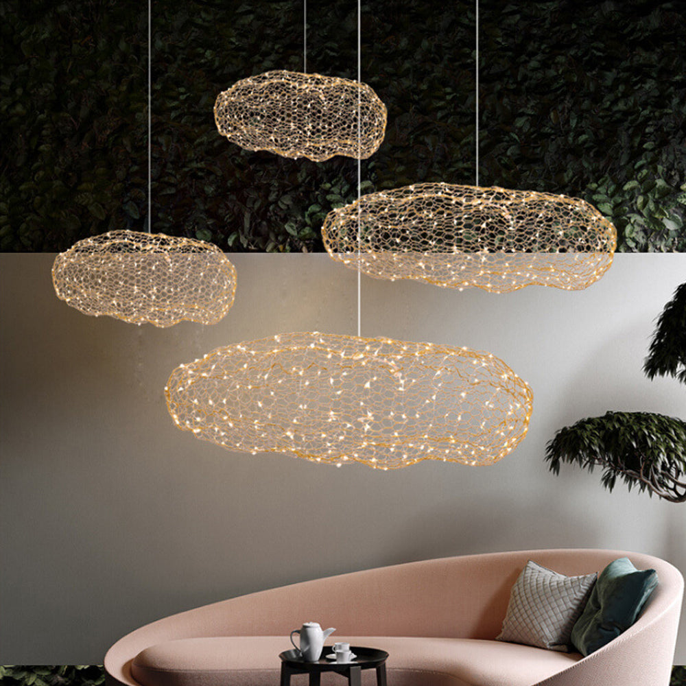 Nordic Metal Mesh Cloud Lamp Pendant Light