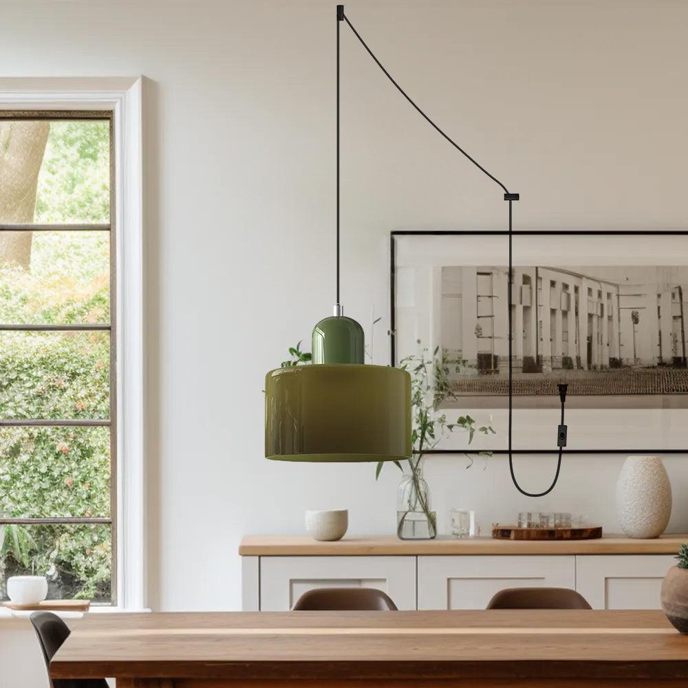Cream Style Round Glass Light Fitting Pendant