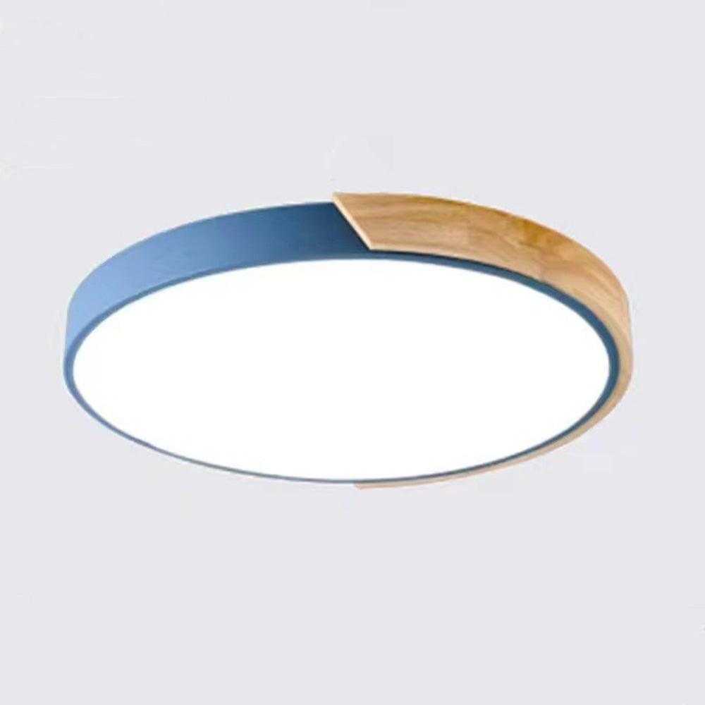 Nordic Pastel Wood LED Light Fixture for Ceiling