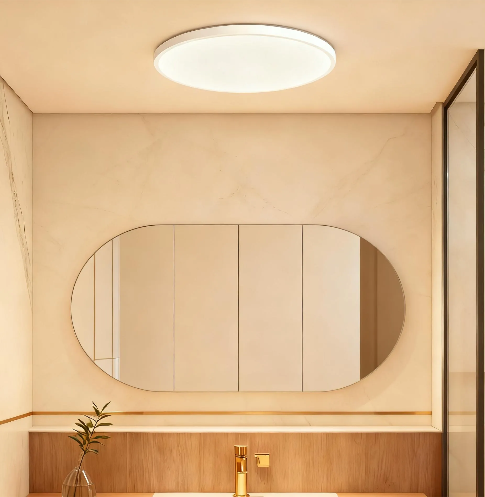Minimalist Slim Round Ceiling Light for Bathroom