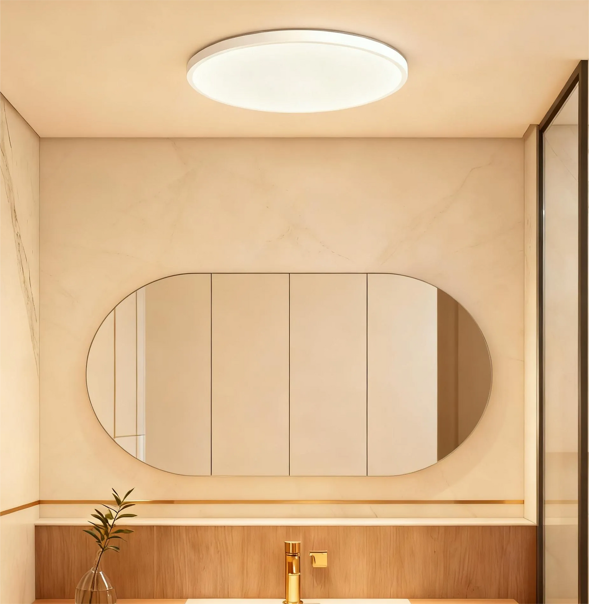Minimalist Slim Round Ceiling Light for Bathroom