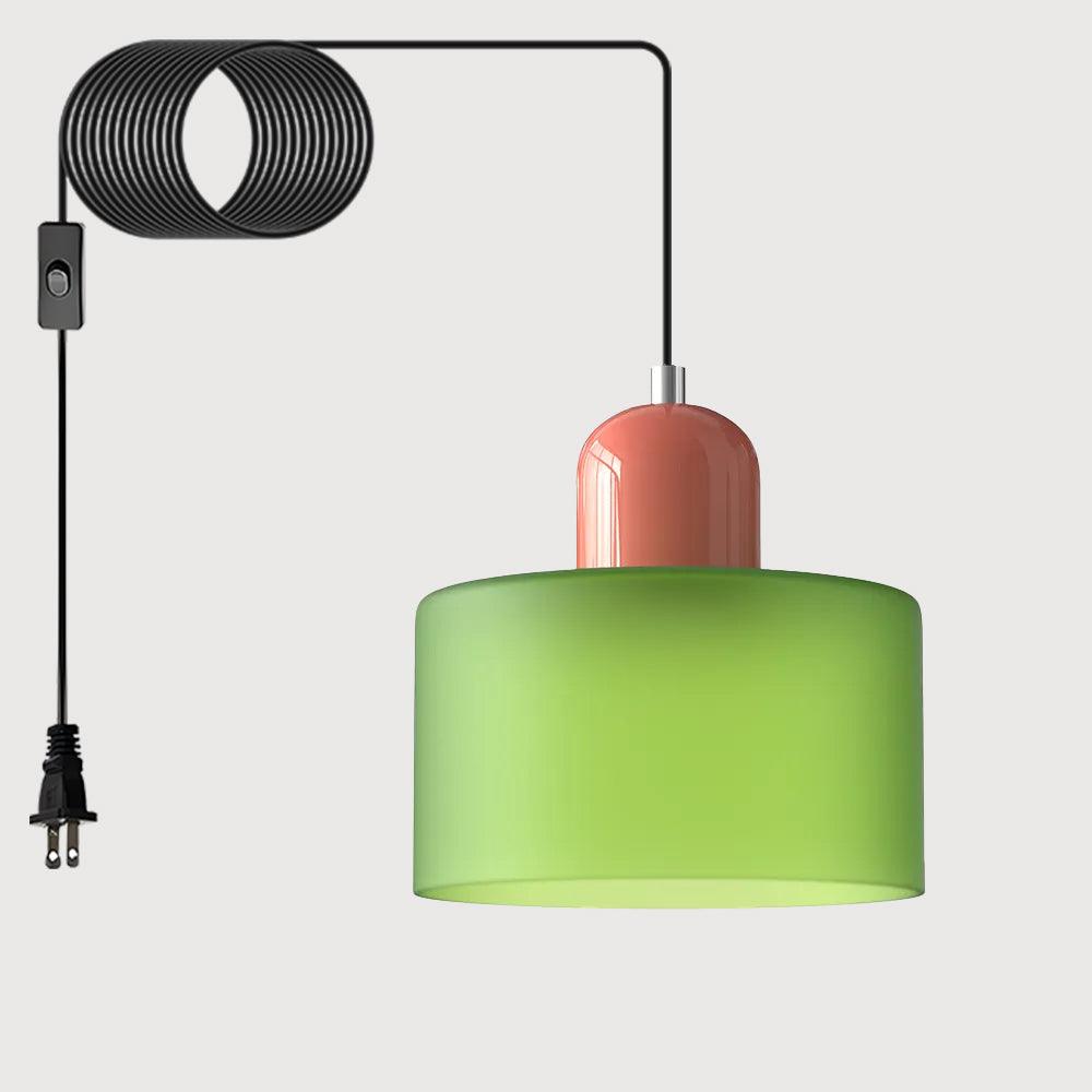 Cream Style Round Glass Light Fitting Pendant