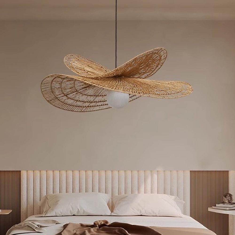 Southeast Asian Woven Rattan Pendant Light