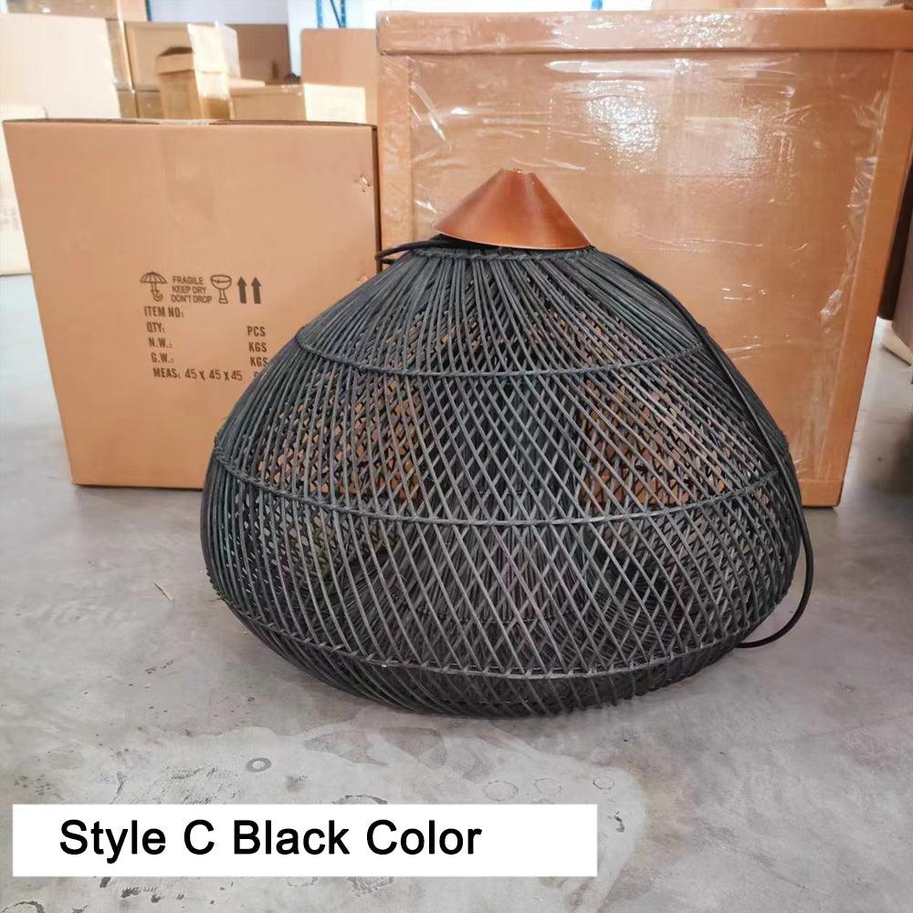 Wabi-Sabi Hollow Rattan Vintage Pendant Lights