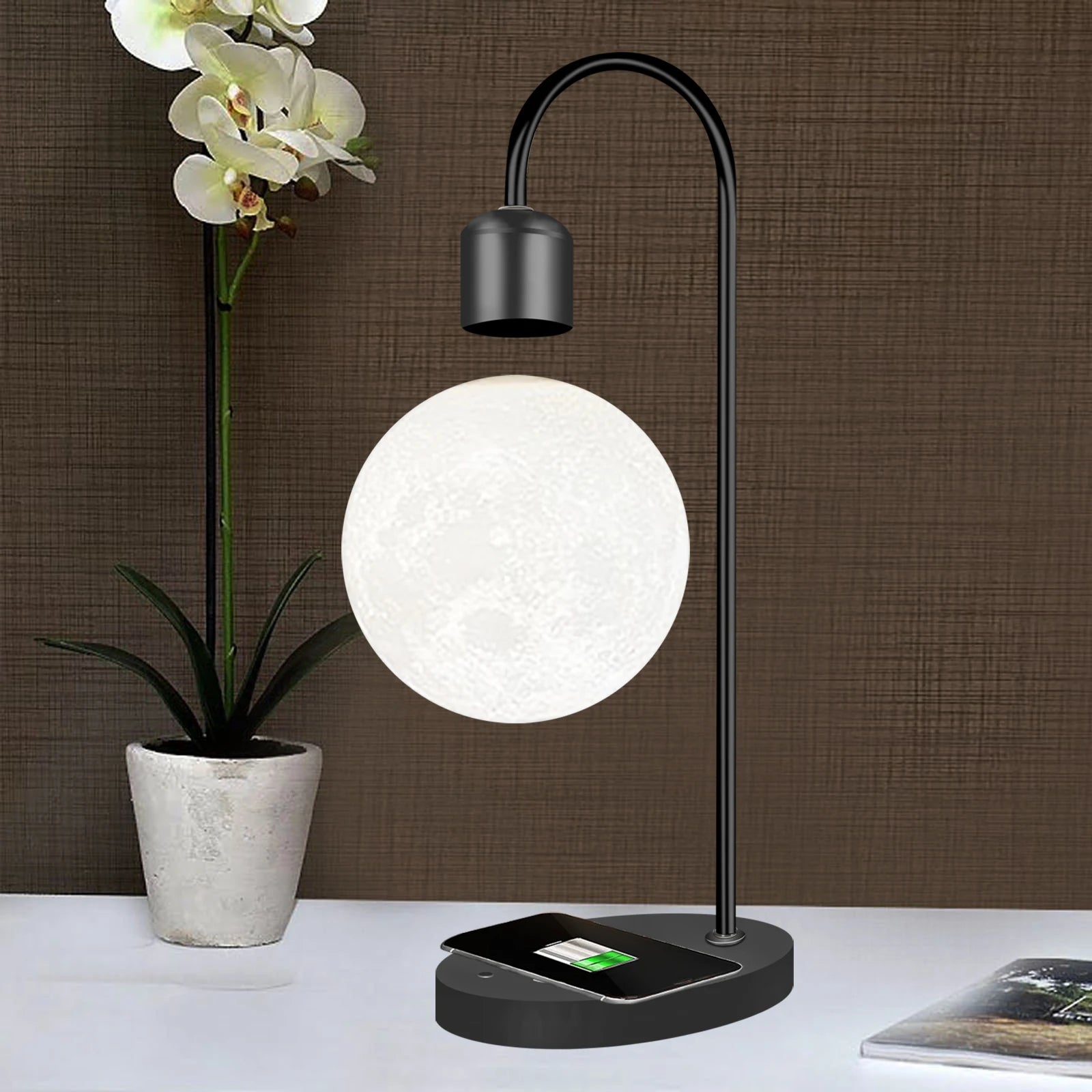 Levitating Moon Lamp with Wireless Charger