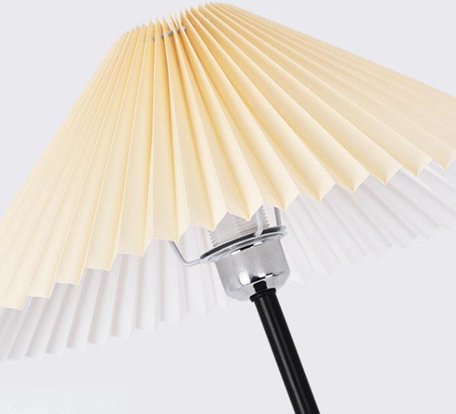 Pleated Fabric Shade Tripod Lamp Floor