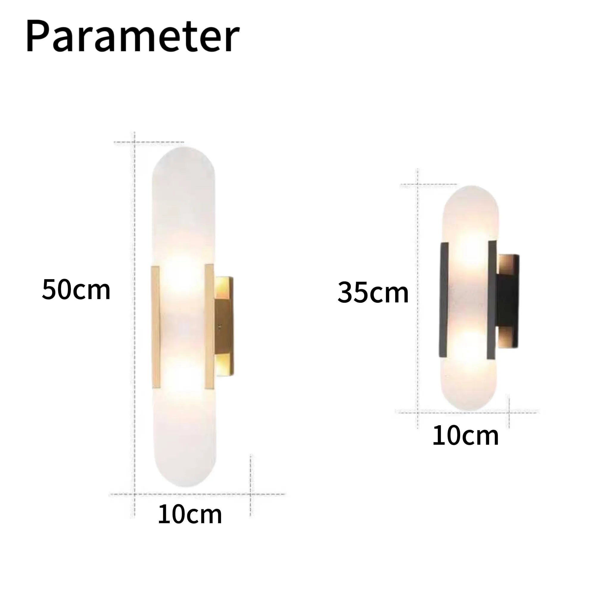 Sleek Marble Brass Bedside Wall Light