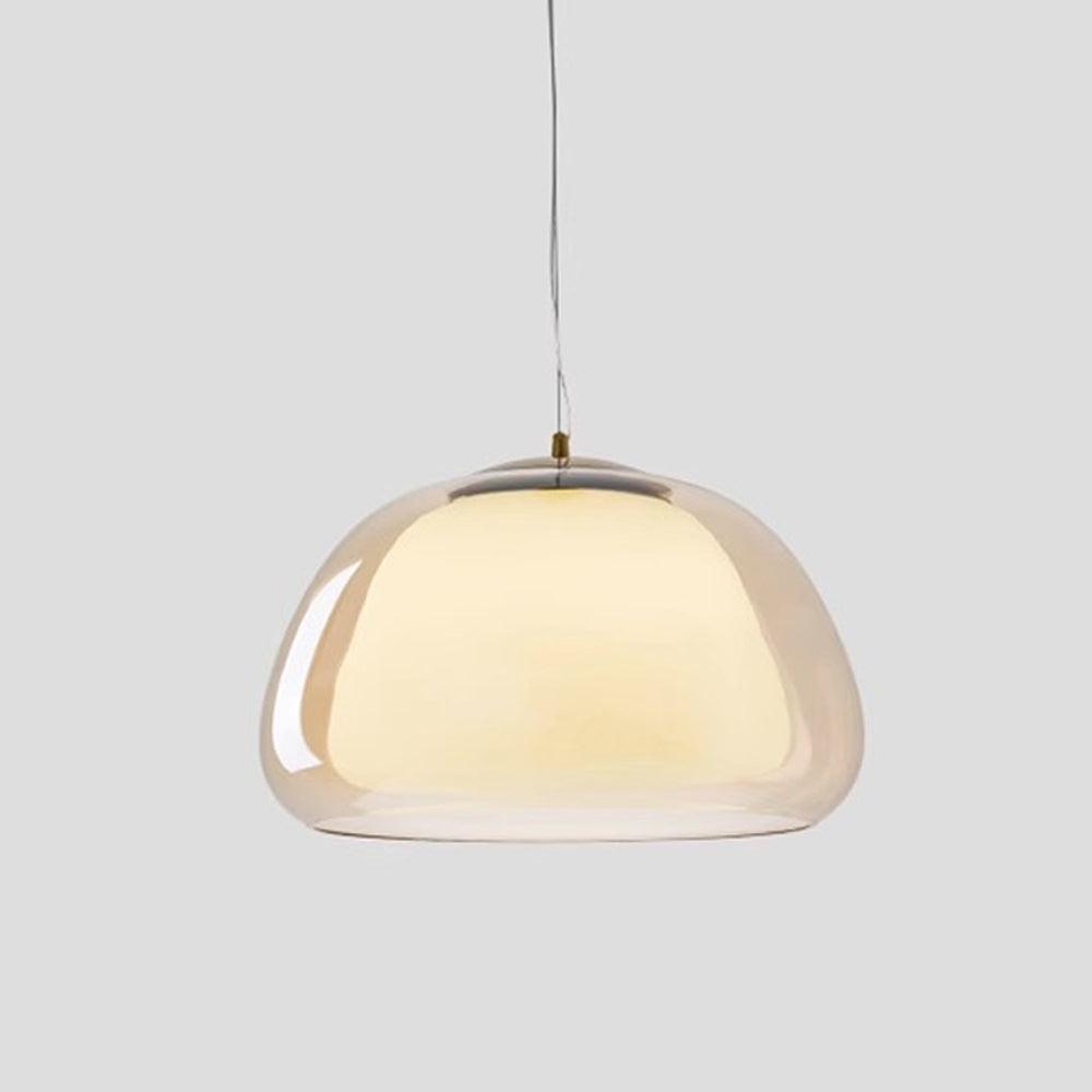 Cream Glass Pendant Lights for Kitchen Island