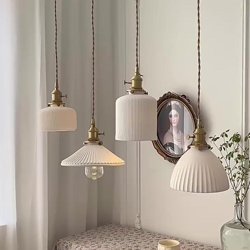 Vintage Brass Pendant Lights for Bedroom