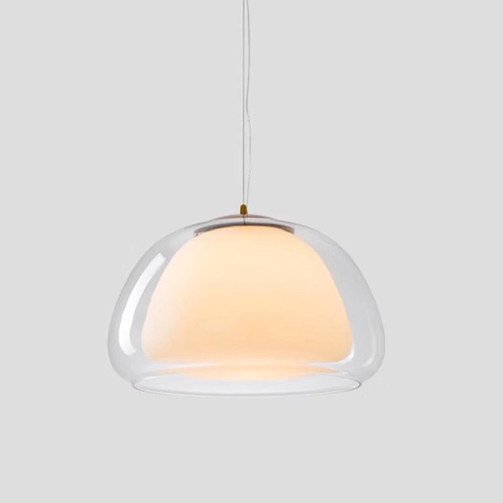 Cream Glass Pendant Lights for Kitchen Island