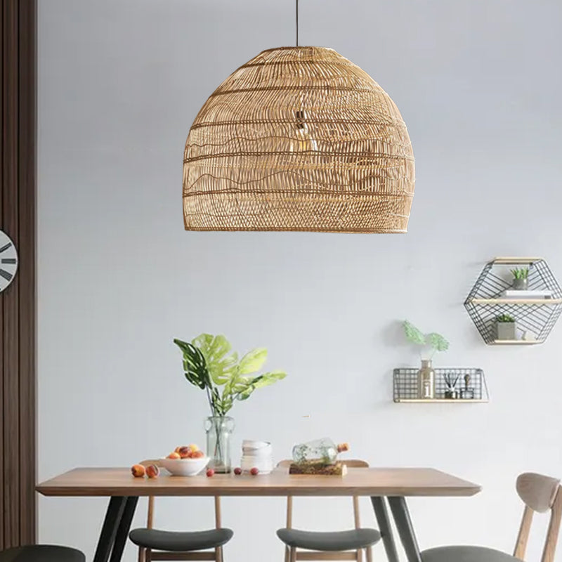 Boho  DIY Natural Rattan Pendant Lamp Shades