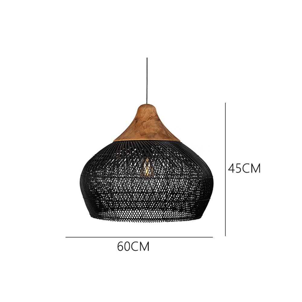 Wabi-Sabi Hollow Rattan Vintage Pendant Lights