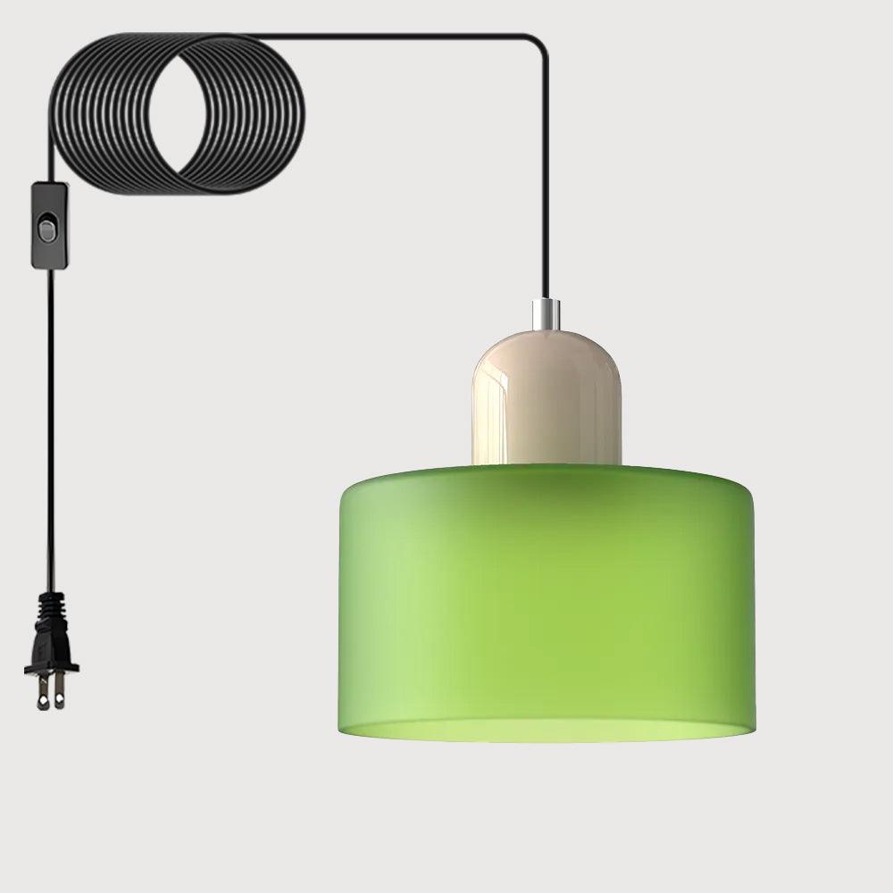 Cream Style Round Glass Light Fitting Pendant