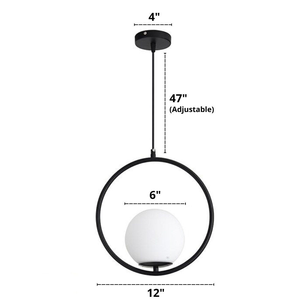 Nordic Simple Ring Glass Pendant Lights