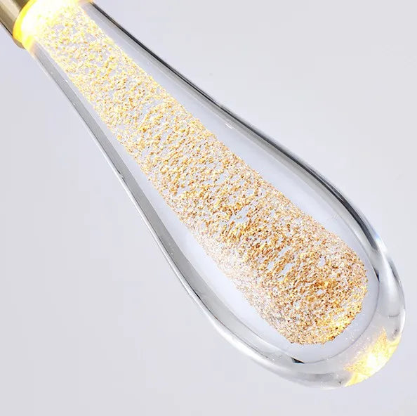 Luxury Crystal Waterdrop Bedside Pendant Light