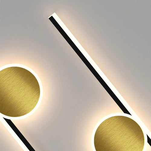 Gold Circular Line Led Bedroom Wall Lights