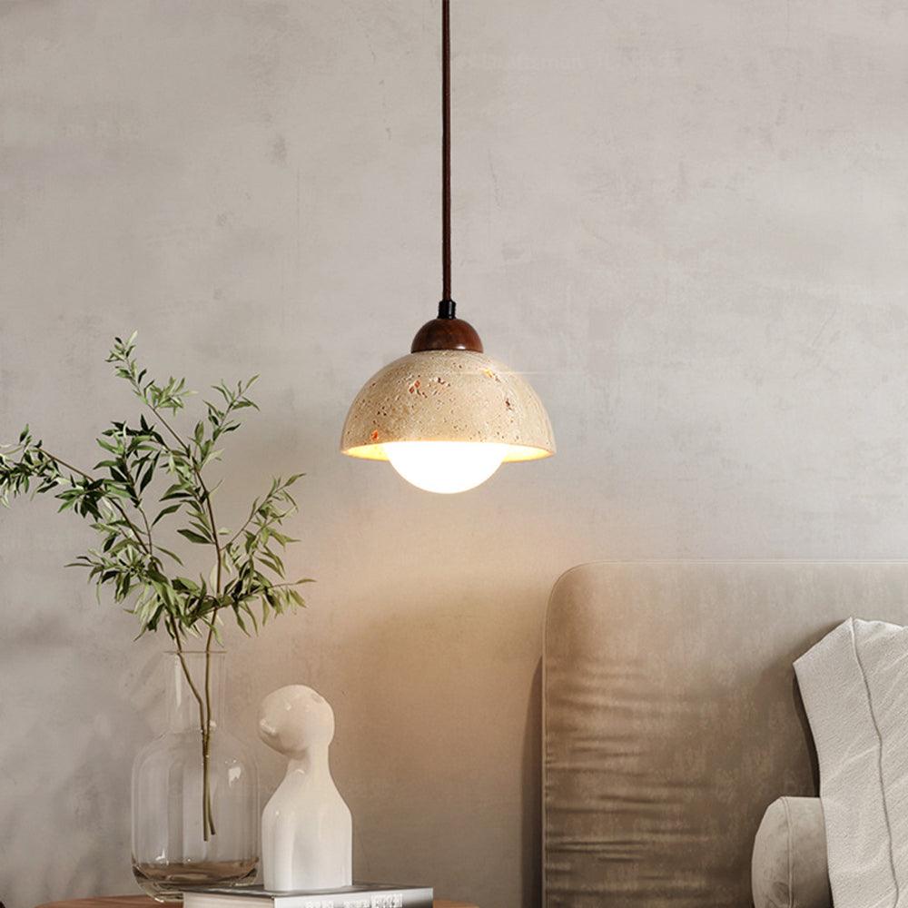 Homestay Travertine Stone Pendant Light Dining room