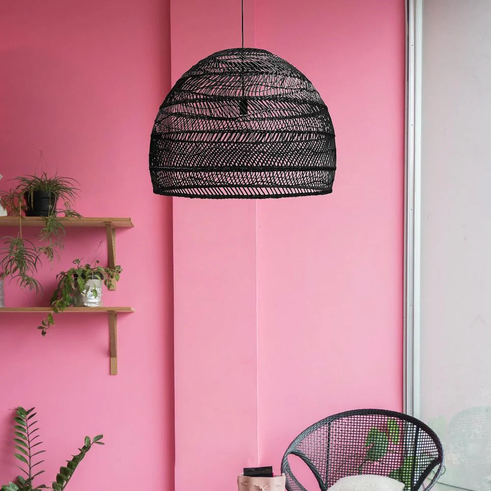 Boho  DIY Natural Rattan Pendant Lamp Shades