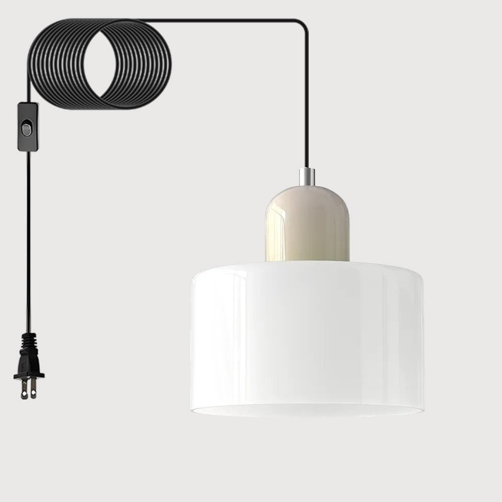 Cream Style Round Glass Light Fitting Pendant