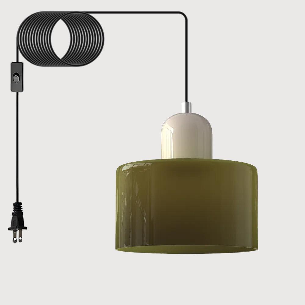 Cream Style Round Glass Light Fitting Pendant