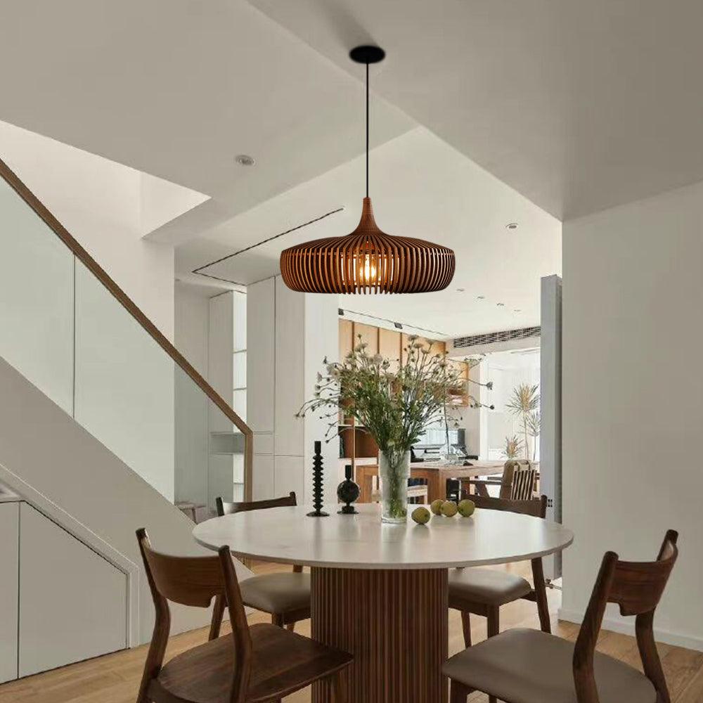 Vintage Wood Ceiling Pendant Light for Dining Room